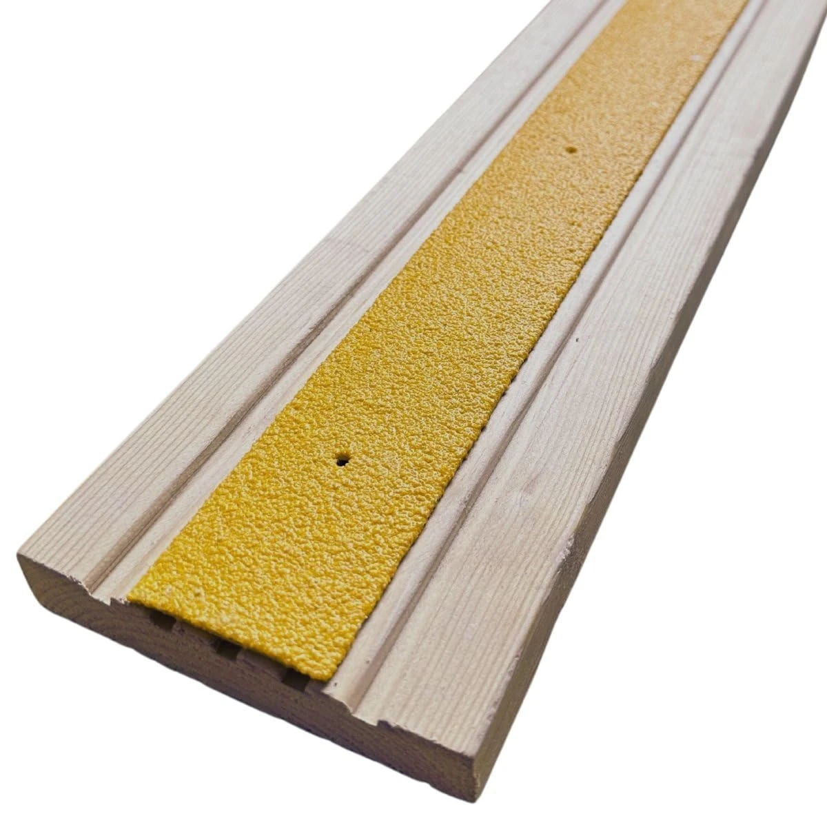 Non Slip Decking Strips – Anti Slip GRP Tread for Garden, Ramp, Stair & Patio – Anti Skid Safety Strips for Wood & Composite Decking for Outdoor Steps – Yellow 1200mm x 50mm - Slips Away