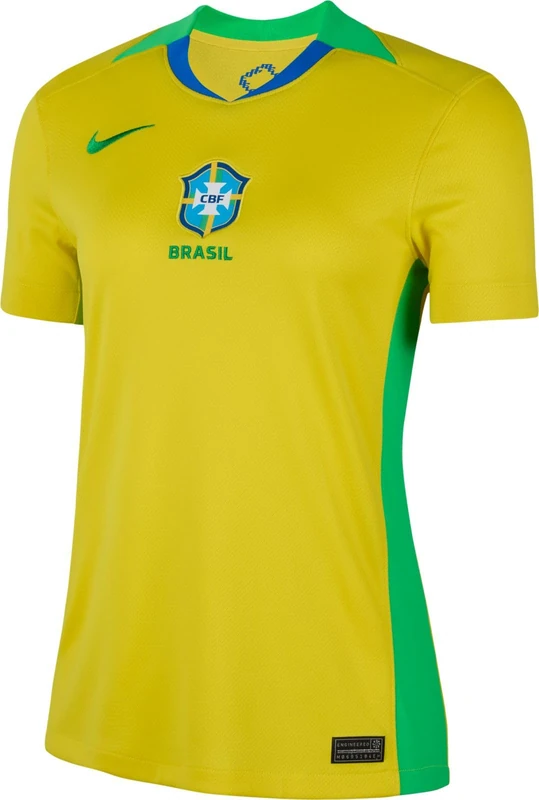 Nike Brazil 2025 Stadium Home (Women's Team) Dri-Fit Replica Football Jersey for Women, Lightening/Green Spark/Green Spark, FZ9125-718, M