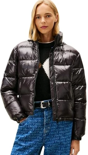 Tommy Jeans Women's Puffer Jacket - Black, XXL, DW0DW22039