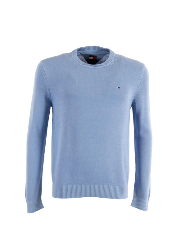 Tommy Jeans Men's TJM Slim Ess Sweater Ext Dm0Dm21787 Pullover, Blue (Nordic Iris), M