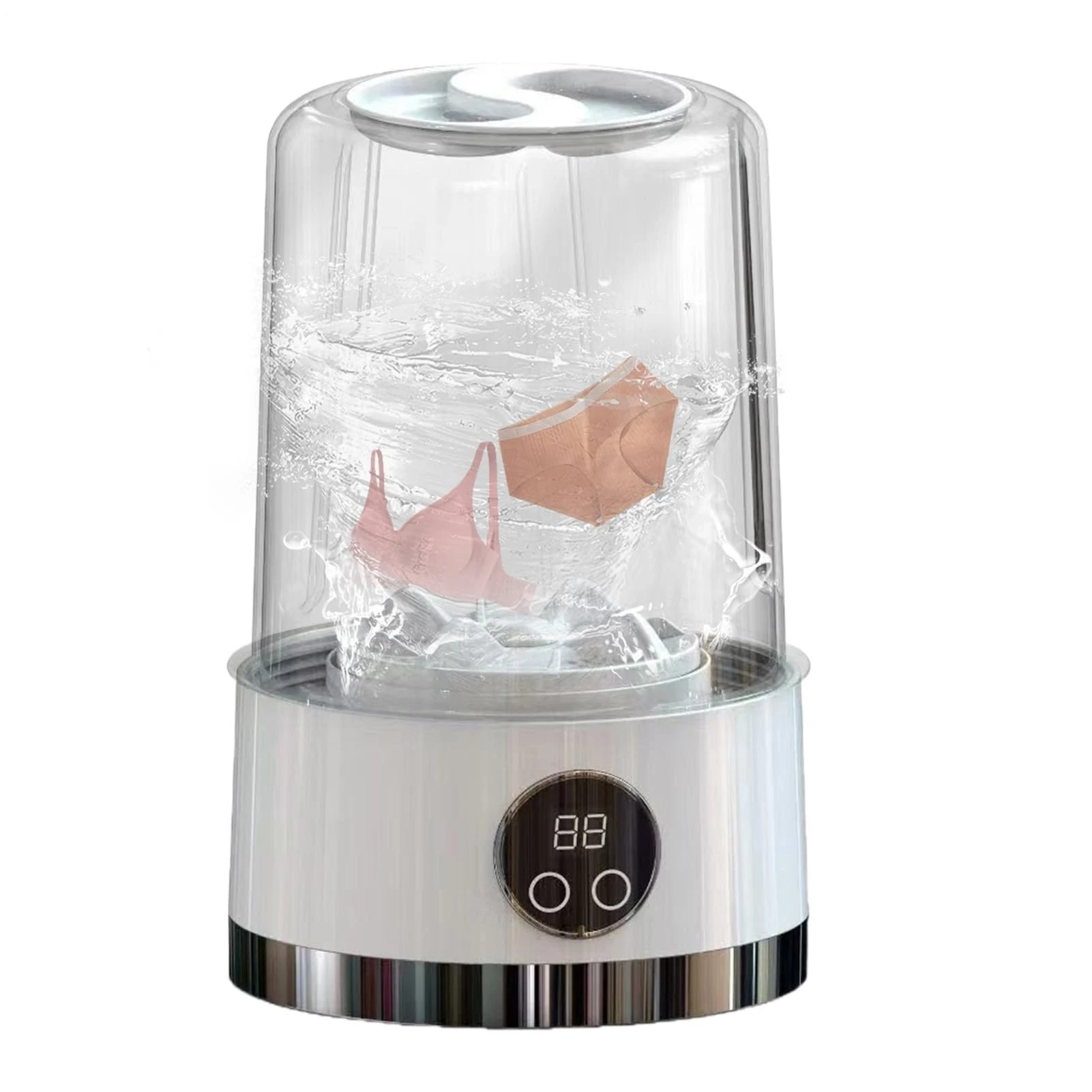 Compact Underwear Washer, Portable Wireless Silent Underwear Washing Machine, Wireless Laundry Machine for Travel Apartment Camping Dormitory