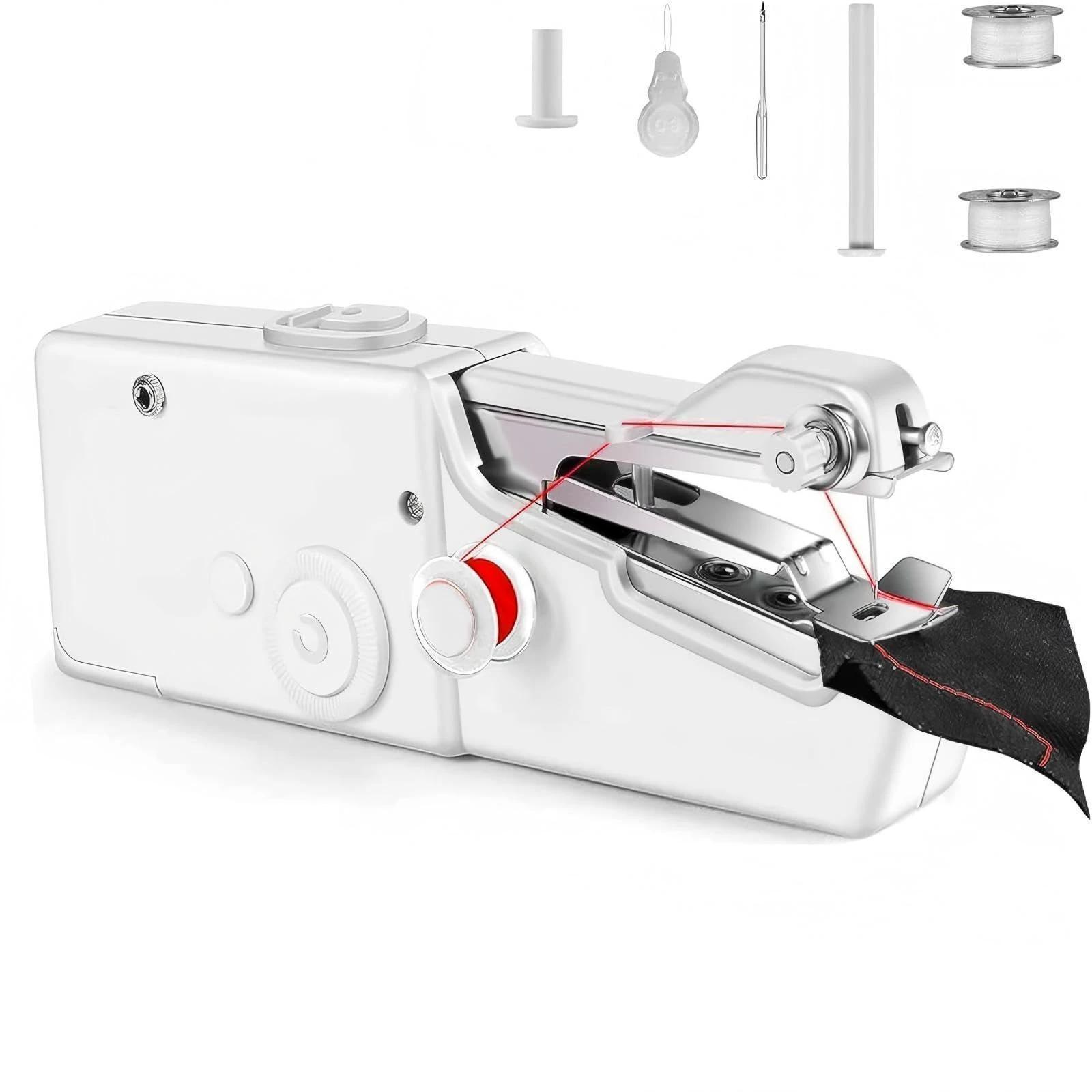 Gorrbinfen Portable Handheld Mini Sewing Machine for Home And Travel, Ideal for Quick Stitches and Diy Projects