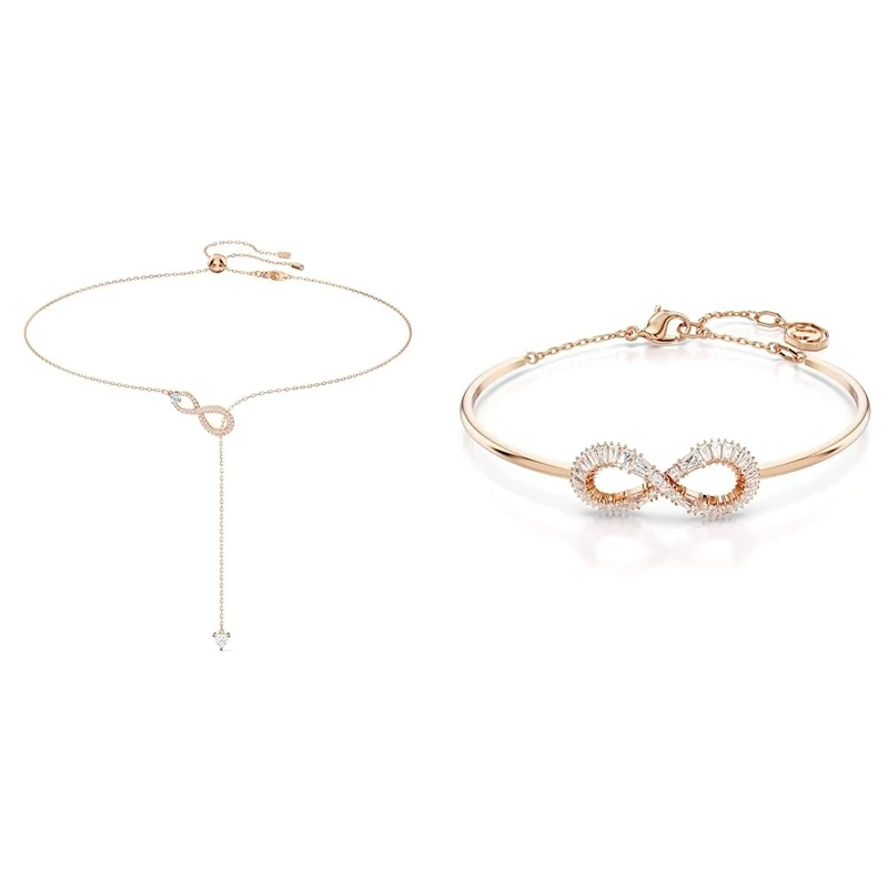 Swarovski Hyperbola Necklace & Bracelet Collection, Rose gold