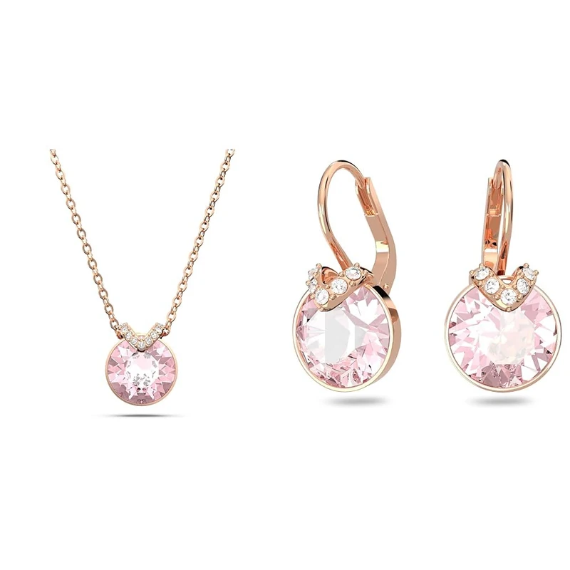 Swarovski Bella Necklace & earrings Collection, gold