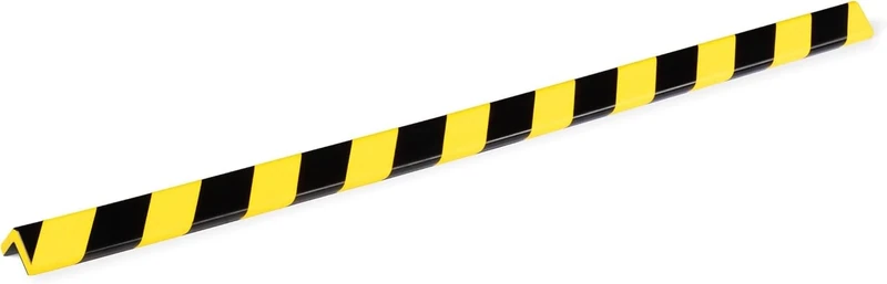 Durable Magnetic Corner Protection Profile C35 - High-Impact Edge Protection - 1 Metre Length - Yellow & Black - Easy Magnetic Attachment