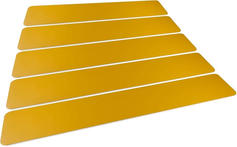 Durable Self-Adhesive Pedestrian Walkway Floor Marking - R9 Slip Resistance - Made from 0.5mm Thick PVC - Optimal for Internal Walkway Marking - Yellow