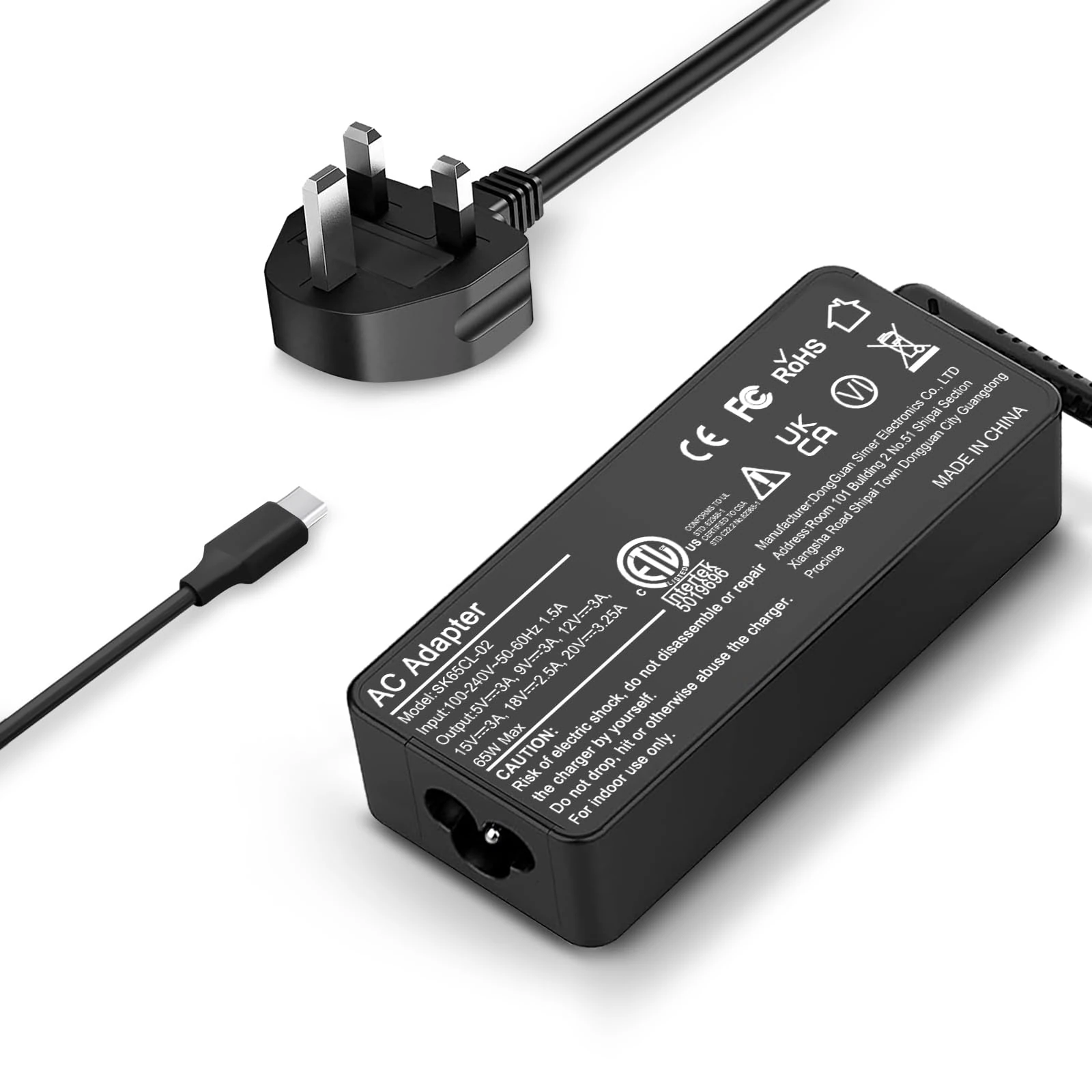 FJEZCHN 65W USB C Laptop Charger Compatible With Lenovo Thinkpad T480 T490s T14 T15 T480s T490 T580 E490 E590 X280 X380 L380 X390 Compatible With Chromebook 300e S330 C330 500e Yoga 720 910 920