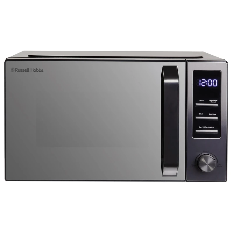 Russell Hobbs Digital Microwave 23 Litre 900W Dark Steel with 8 Auto Cook Menus & Defrost Function, 5 Power Levels, Integrated Timer, Mirror Door & Easy Clean RHM2372DS