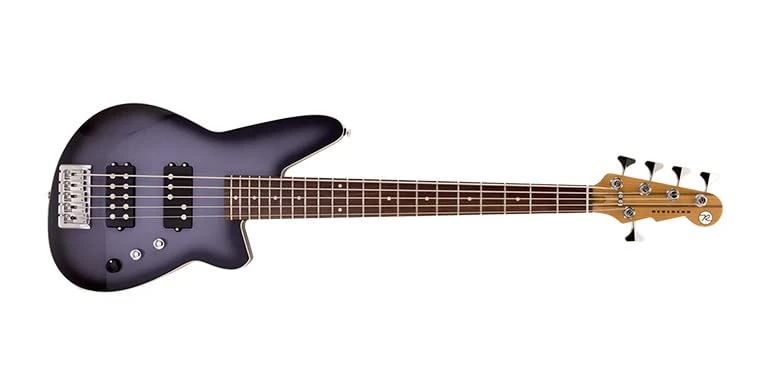 Reverend Solid Body Electric Bass Guitar - Mercalli 5 Perw Burst