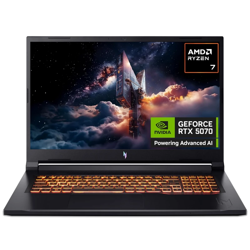 Acer Nitro V17 AI ANV17-41 Gaming Laptop - AMD Ryzen 7 260, 16GB, 1TB SSD, NVIDIA GeForce RTX 5060, 17.3" QHD 165Hz, Windows 11, Black