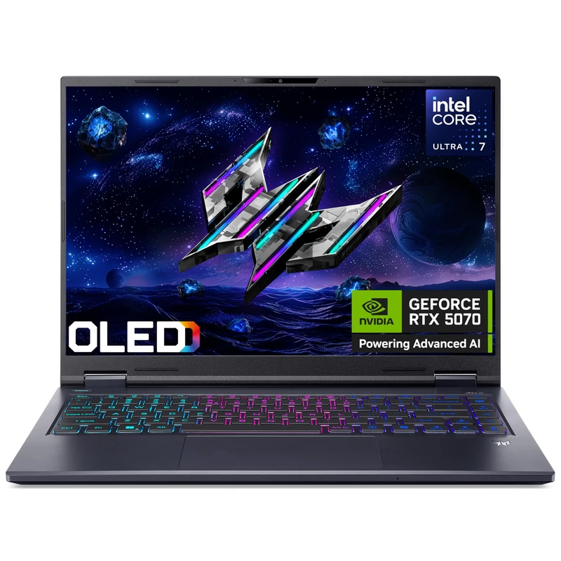 acer Predator Helios Neo 14 AI PHN14-71 Gaming Laptop - Intel Core Ultra 7 255H, 32GB, 1TB Gen4 SSD, NVIDIA GeForce RTX 5070, 14.5" 2.8K OLED 120Hz, Windows 11, Black