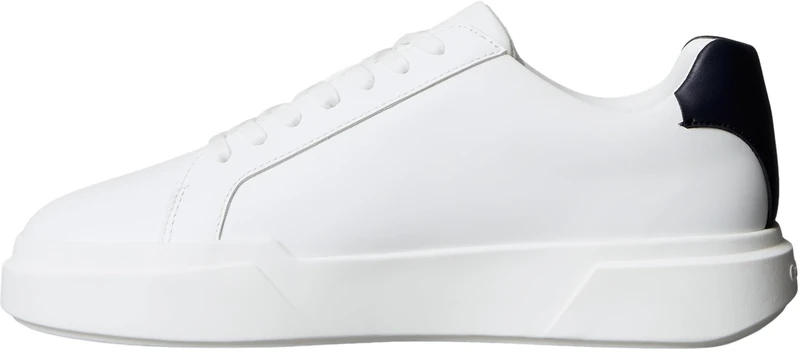 Calvin Klein Men's Chunky Cupsole Laceup LTH YM0YM01344 Low Top, White (Bright White/Navy), 9
