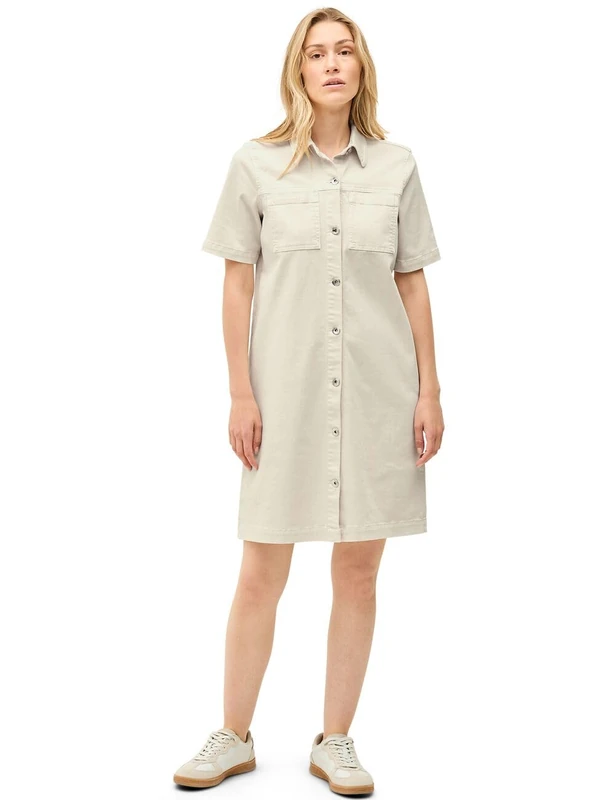 Cecil Women's B144578 Denim Blouse Dress, Light Beige, M