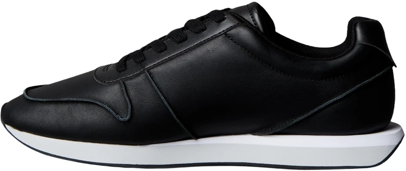 Calvin Klein Men's Runner Trainers Retro Pinch Lace-up, Black (Black/Oyster/White), 8