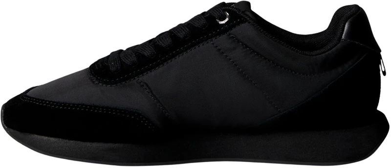 Calvin Klein Women's Retro Runner ESS Mix MAT YW0YW01990 Low Top, Black (Triple Black), 7