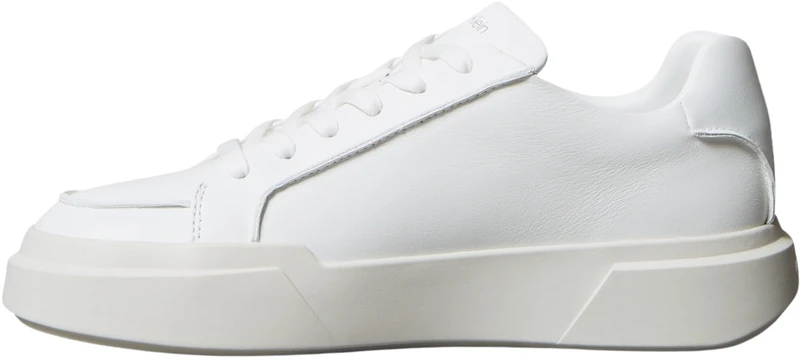 Calvin Klein Women's Cupsole Trainers Chunky Pinch Lace-up, White (Bright White/Vaporous White), 4