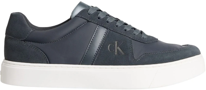 Calvin Klein Men's Classic Cups LACE Mix EMB Tongue YM0YM01395 Low Top, Grey (Coal), 11