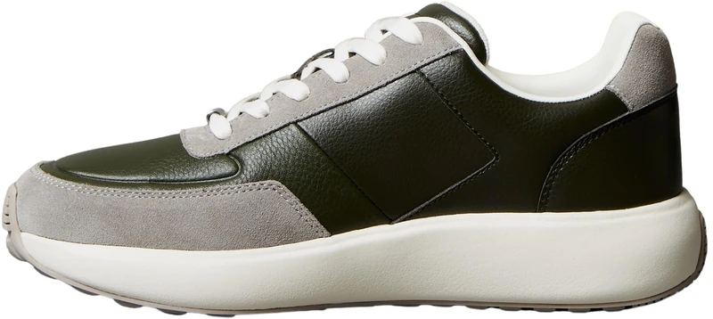 Calvin Klein Men's City Runner Laceup Tape LTH HM0HM02033 Low Top, Green (Rock Ridge/Medieval Forest), 10.5 - Image 1