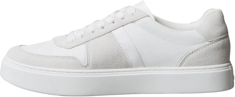 Calvin Klein Men's Classic Cups LACE Mix EMB Tongue YM0YM01395 Low Top, White (Triple Bright White), 6.5