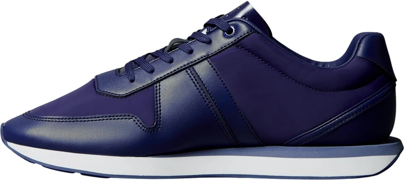 Calvin Klein Men's Retro Run LACE Mix EMB Tongue YM0YM01400 Low Top, Blue (Cobalt), 11