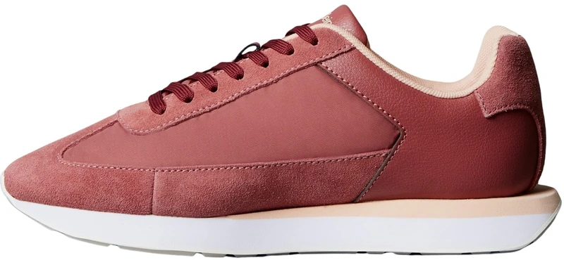Calvin Klein Women's Runner Trainers Retro Mix Lace-up, Red (Dusty Rose/Florida Ether/Marshm), 7