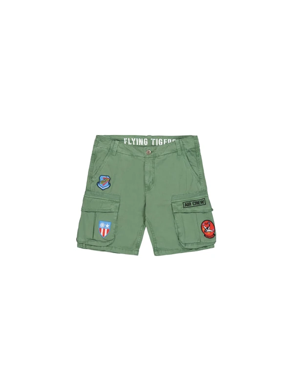 Alpha Industries Men's Flying Tigers Shorts, Vintage Green, 32W