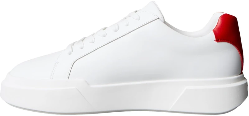 Calvin Klein Men's Chunky Cupsole Laceup LTH YM0YM01344 Low Top, White (Bright White/Adrenaline Rush), 10.5