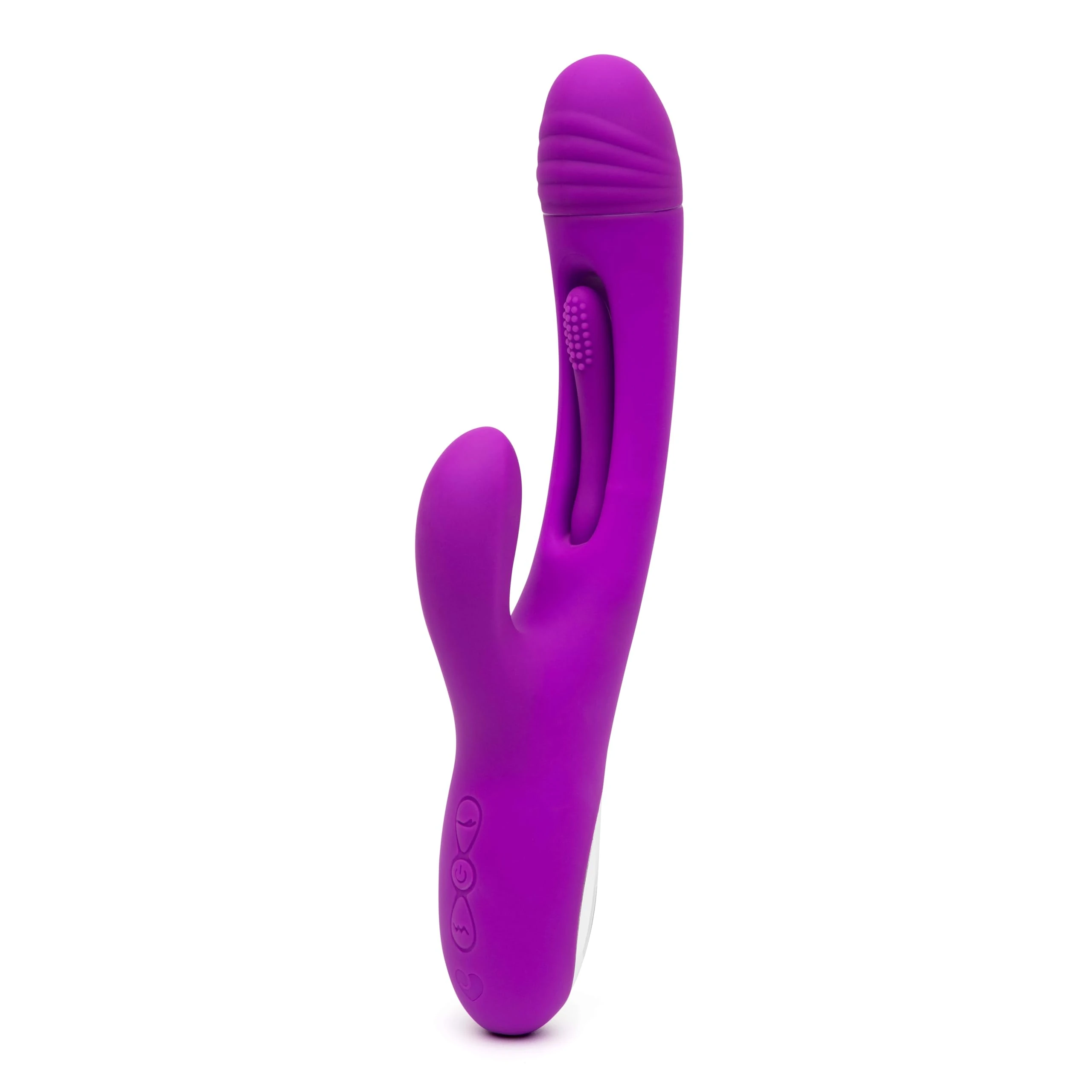 Lovehoney Flickering Rabbit Vibrator for Women | Silicone Vibrating Dildo G Spot Massager | 7 Powerful Vibration Modes | Rechargeable Clit Vibrator | Waterproof Adult Sex Toys for Couples | Purple