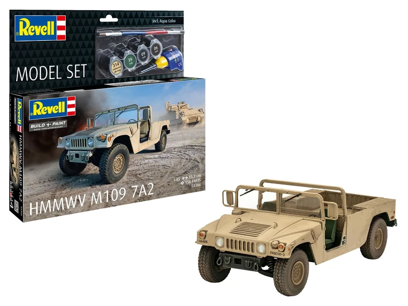 Revell 63366 Model Set HMMWV M1097A2 1:35 Scale Unbuilt/Unpainted Plastic Model Kit with Accessories