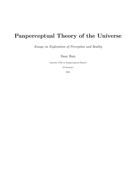 Panperceptual Theory of the Universe