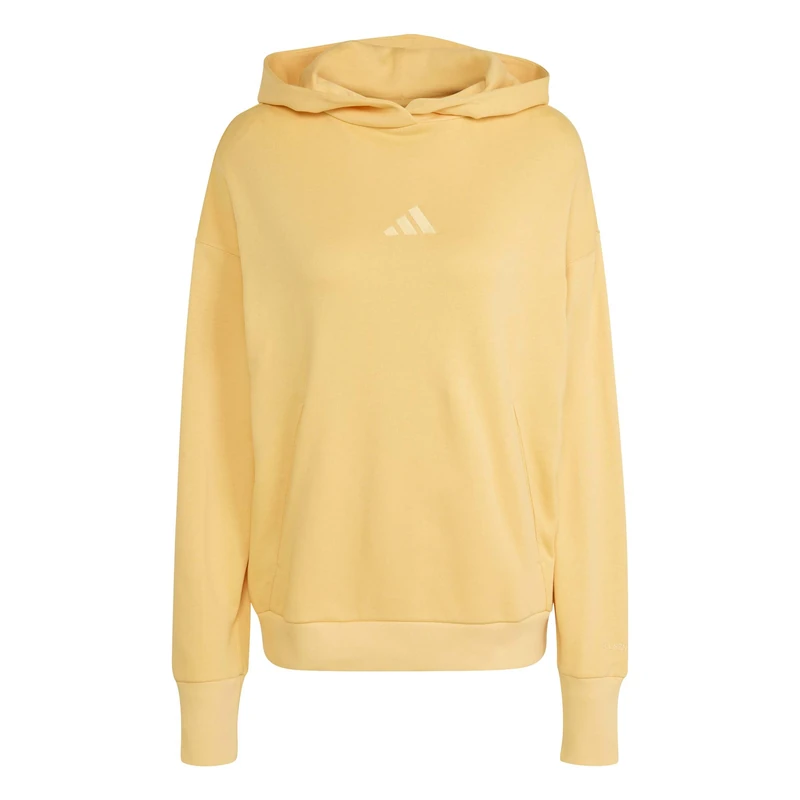 adidas Women's ALL SZN FRENCH TERRY LOOSE HOODIE, Semi Ice Tangerine, XL