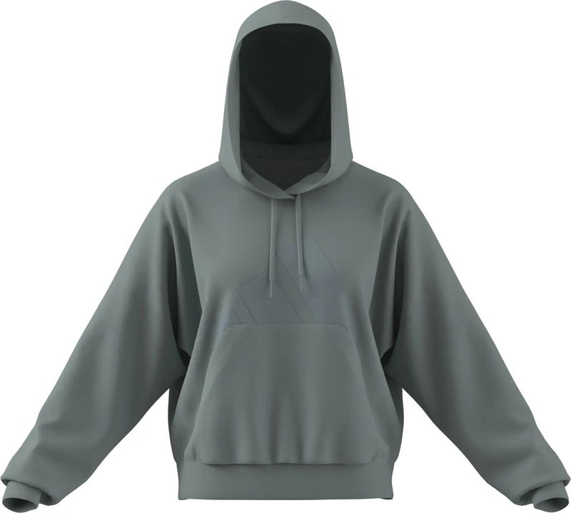 adidas Women's ESSENTIALS BIG LOGO FRENCH TERRY LOOSE HOODIE, Wonder Sage, S