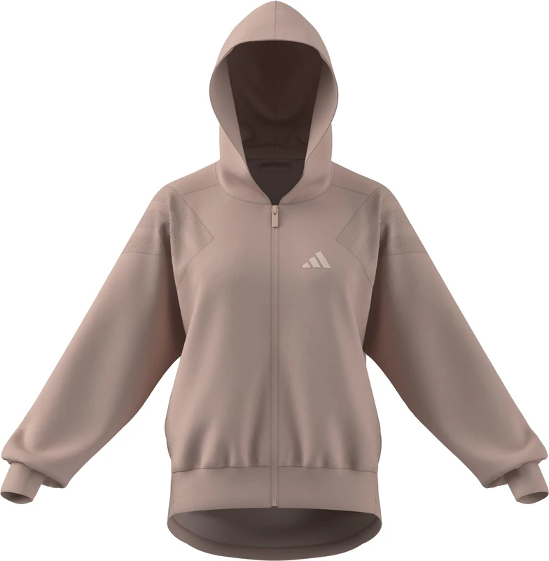 adidas Women's FUTURE ICONS THREE STRIPES HOODIE, blush pink, XS
