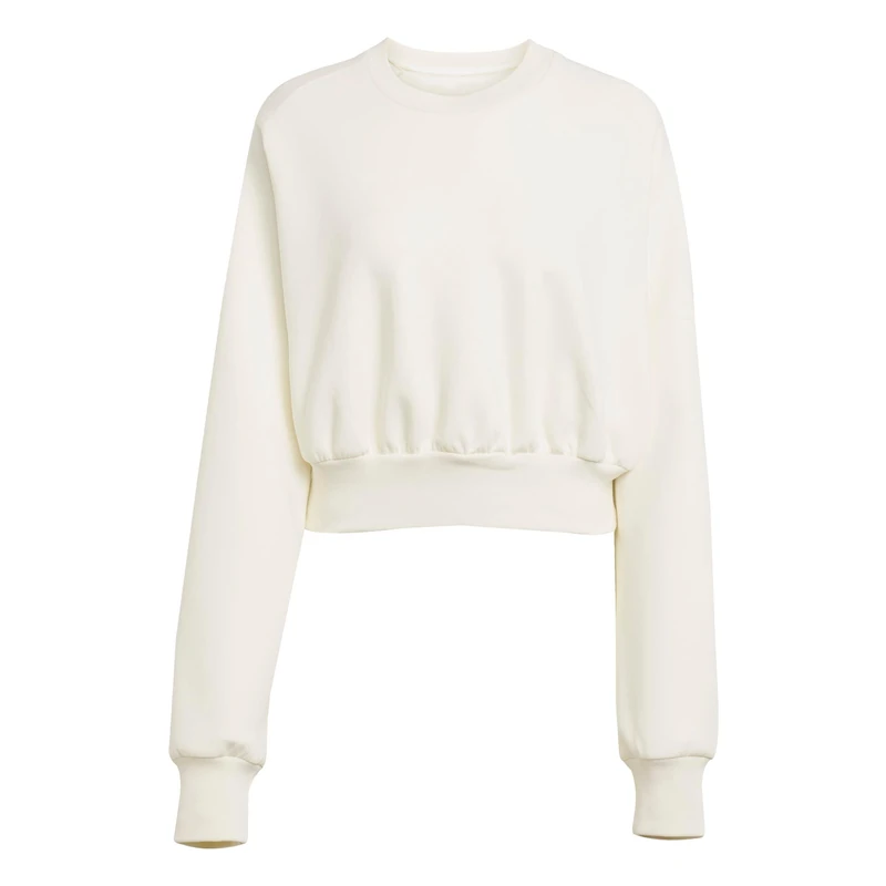 adidas Women's SOFT LUX SWEATSHIRT, off white, M