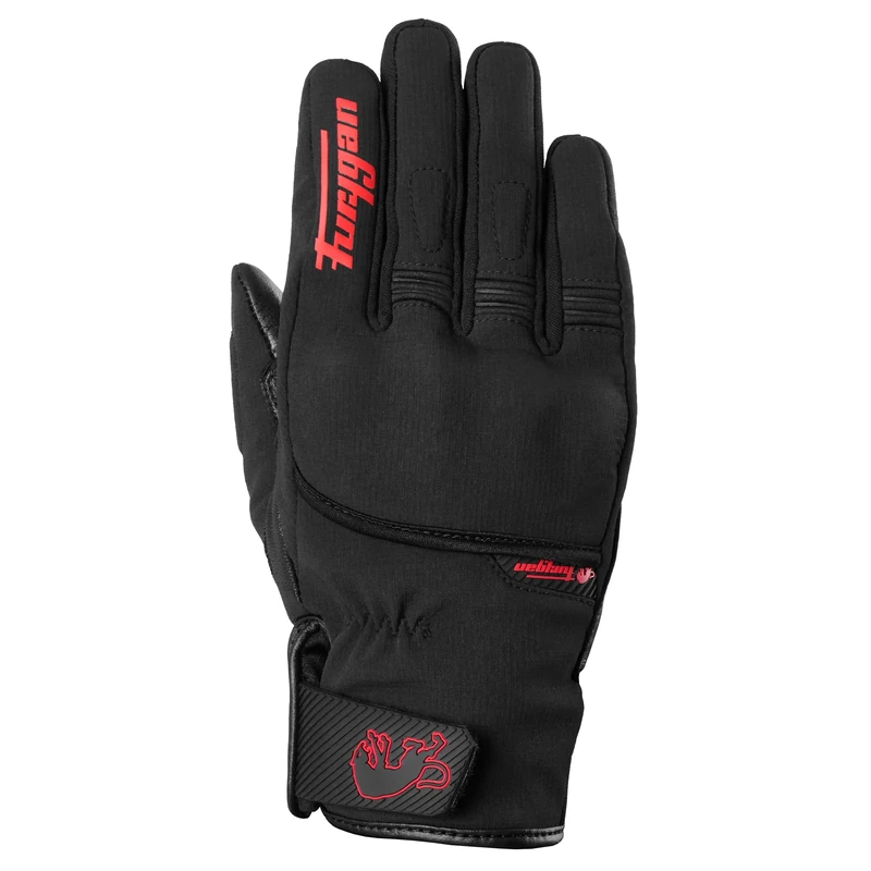 Furygan JET ALL SEASONS D3O EVO - Men's Motorcycle Gloves - 100% leather palm - Tactile - Comfort - Breathable & Light, Black