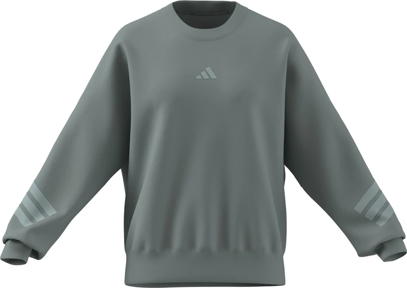 adidas Women's FUTURE ICONS THREE STRIPES SWEATSHIRT, Wonder Sage, S