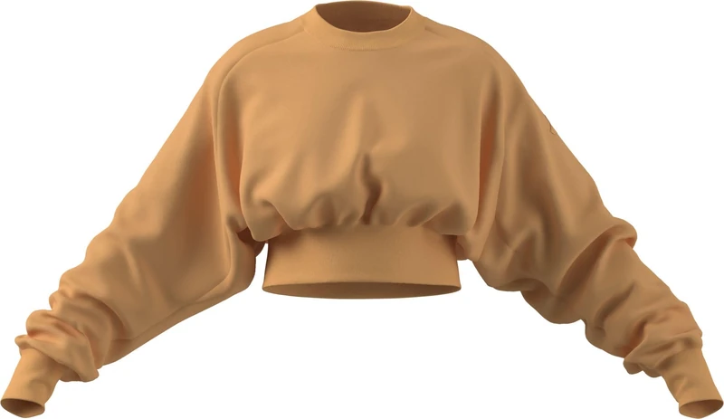 adidas Women's SOFT LUX SWEATSHIRT, Semi Ice Tangerine, M