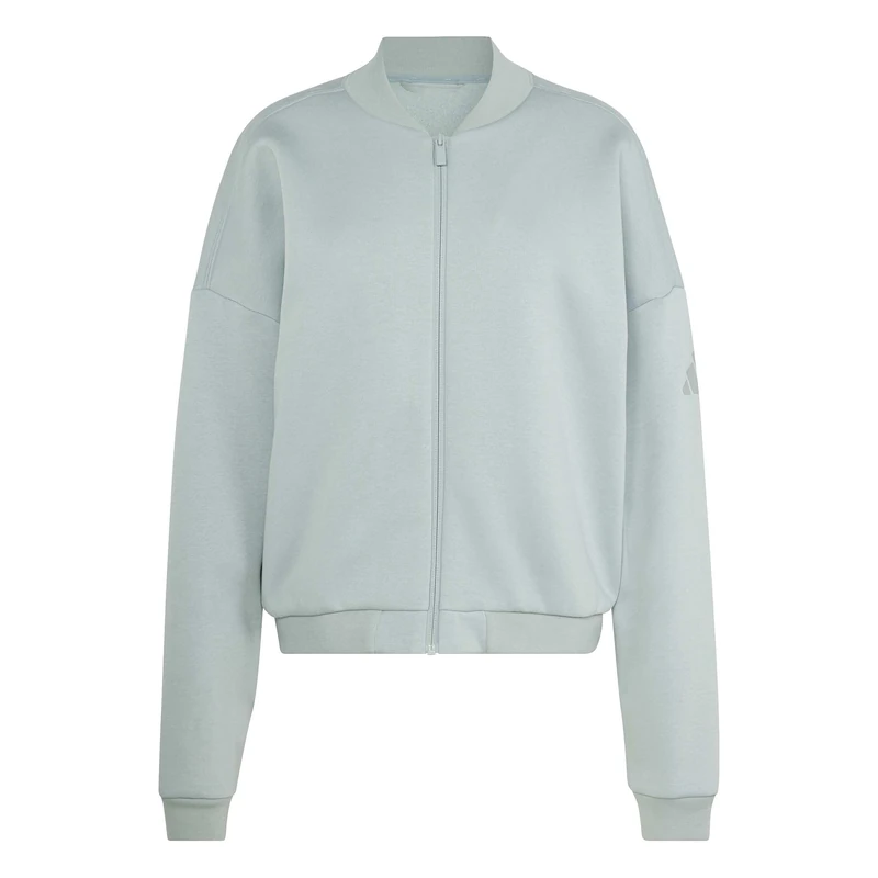adidas Women's ESSENTIALS CONTEMPORARY LOGO BOMBER JACKET, Wonder Sage, M