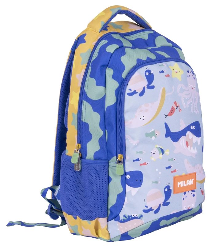 MILAN® School backpack 2 zips (21 L) special series Blue Odyssey - Image 1