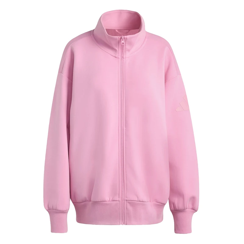 adidas Women's SOFT LUX FULL-ZIP TRACKTOP, st tropic bloom, S