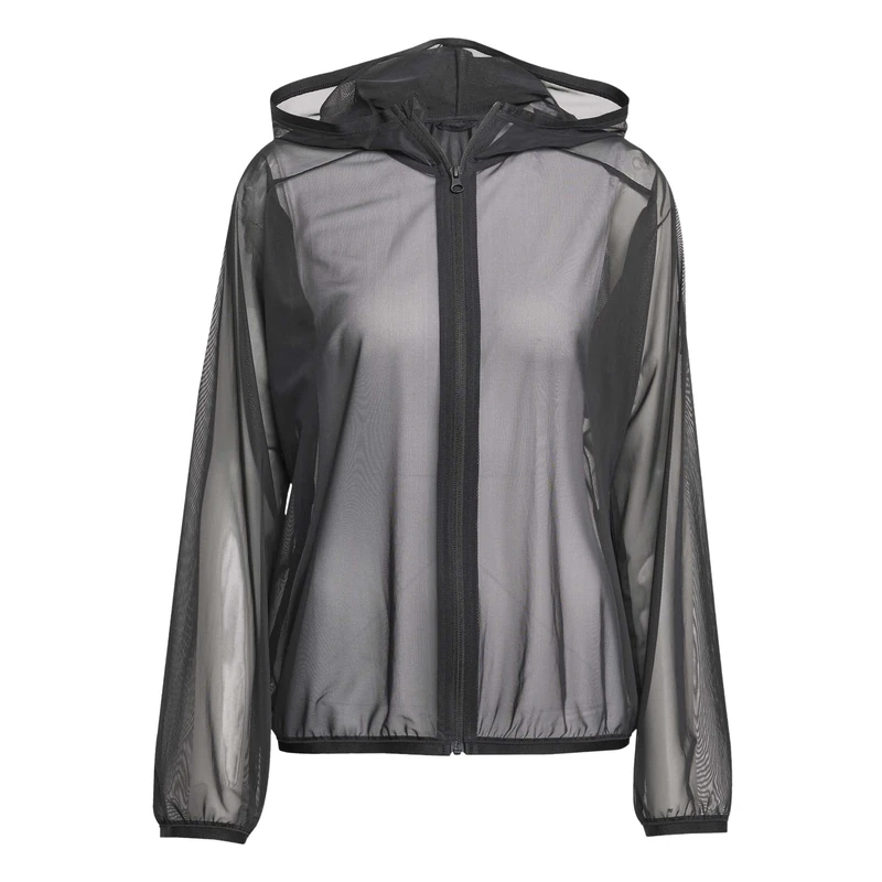 adidas Women's SOFT LUX MESH FULL-ZIP HOODIE, black, XL