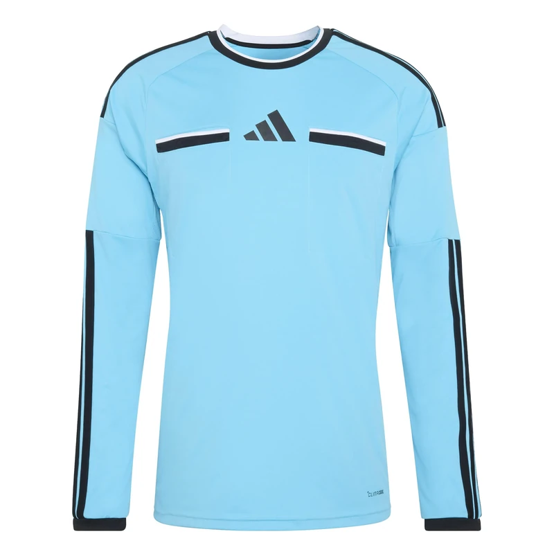 adidas Men's Referee 26 Jersey Long Sleeve Shirt, Bright Cyan/Black, XL