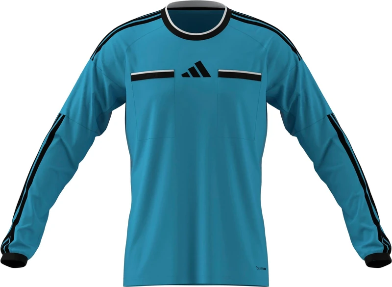 adidas Men's Referee 26 Jersey Long Sleeve, Bright Cyan/Black, XS