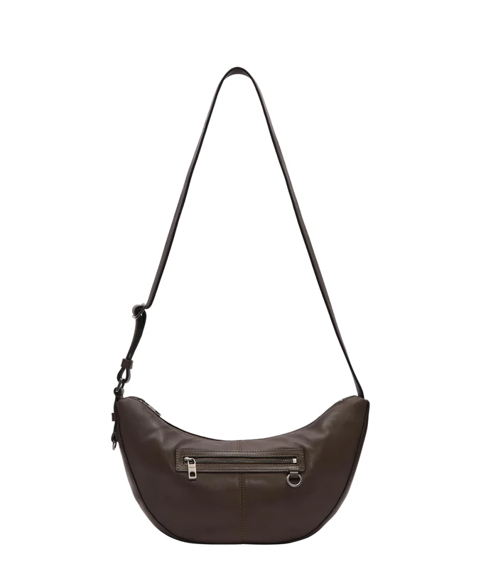 LIEBESKIND BERLIN Leather cross body bag Moon Hobo Roasted Coconut dark brown - Image 1