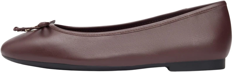 Tommy Hilfiger Women Hilfiger Smooth LTHR Ballet FW0FW09006 Ballerinas, Brown (Rich Walnut), 39