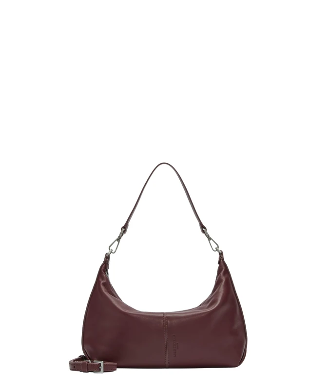 LIEBESKIND BERLIN Leather shoulder bag cross body bag Paris Hobo Pomegranate burgundy