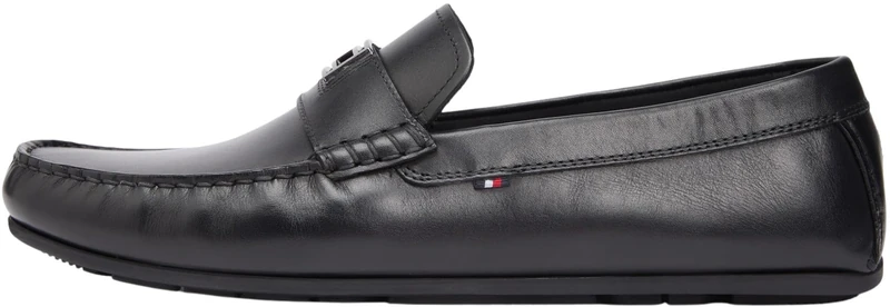 Tommy Hilfiger Men Hardware Hilfiger Driver Shoes - Black 46