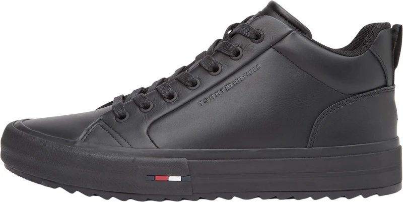 Tommy Hilfiger Men NU Harlem Street Cleat MID 3A FM0FM05704 Mid Top, Black (Black), 41