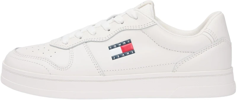 Tommy Jeans Women THE Greenwich Leather EN0EN03006 Low Top, White (Ecru), 39 - Image 1