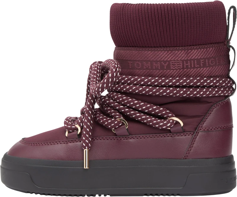 Tommy Hilfiger Women SNOW BOOT WATER REPELLENT FW0FW09260 Outdoor Boots, RED (Marzemino), 36